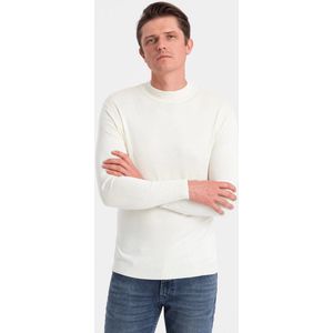 Ombre - Heren Sweater - Half Turtleneck - Creme - Breiwerkstof