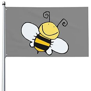 RBAZYFXUJ Outdoor tuin decor veranda vlag,kleine bijenvlag 3x5 FT, polyester vervagingsbestendige banner met messing doorvoertules
