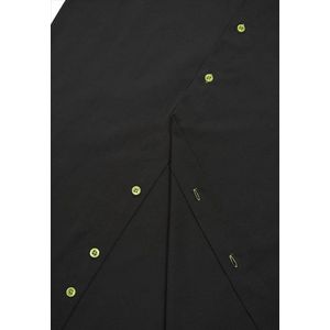 ItalianStyle - Slim Fit Model - Overhemd - Zwart met Groene Details