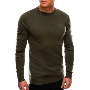 Edoti Style Italia - Sweater - Olive Groen - Ronde Hals
