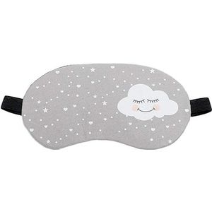 Oogmasker Slapen Slaaphulp Blinddoek, Verkoelend Oogmasker Comfortabele katoenen doek met geloogmasker Perfect for blefaritis Gezwollen ogen en donkere kringen (grijs) (Kleur: Blu, Maat: One Size) (C