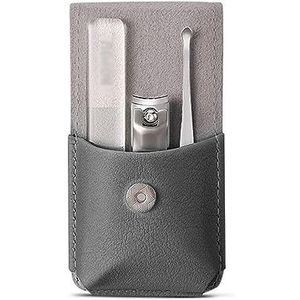 Teennagelknippertoe nagelknippernagelknippersetNagelknipperset 3PCS manicureset, nagelknipper & nagelvijl & oorgraaflepel, persoonlijke draagbare nagelknipperset, (Kleur: Grijs (Color : Gris)
