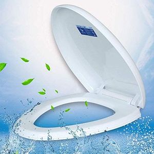 Universele toiletbril verdikt vertragen dempen toiletdeksel topgemonteerd for O/U-vorm toilet, wit (wit 40~44 cm * 34 cm) (Color : White, Size : 40~44CM*34CM)