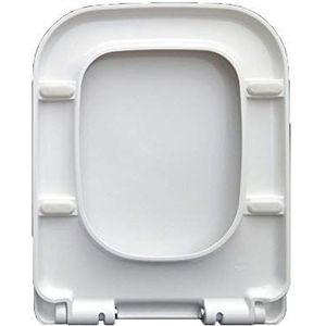 Soft Close Toiletzitting, Toilet Seat Universal Toilet Seat Square Drop Mute Urea-Formaldehyde Resin Top Mounted Toilet Lid,B-45 * 36cm (Color : B, Size : 45 * 36cm)
