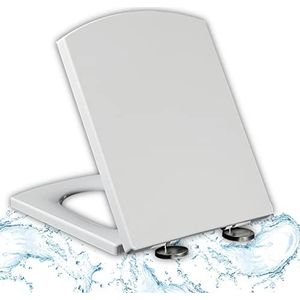 Soft Close Toiletzitting, Toilet Seat, Toilet Seats Soft Close White with Quick Release Toilet Lid, Durable Toilet Seats Slow Close Toilet Lid Cover, Compatible with Standard Toilets,White-44~50 * 37c