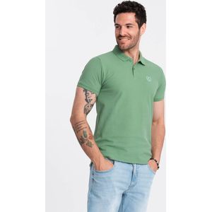 Poloshirt - Groen - Katoen - Korte Mouw