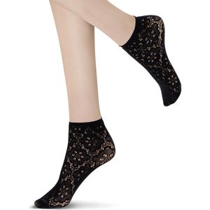 Oroblu - Mashup Sneaker Sok - Zwart - Katoen - 2-Pack