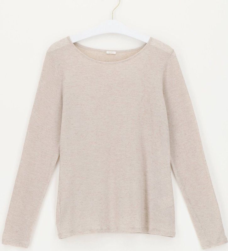 Oroblu Perfect Line Cashmere - T-Shirt Long Sleeve - Kleur Beigemall