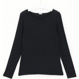 Oroblu Perfect Line Cashmere - T-Shirt Long Sleeve - Kleur Zwartmall