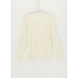 Perfect Line Cashmere - T-Shirt - Ivory - Lange Mouwen
