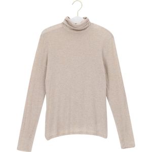Oroblu Perfect Line Cashmere - Turtle Neck Long Sleeve met Col - Kleur Beigearge