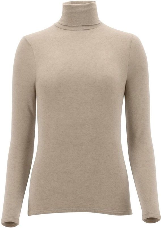 Oroblu Perfect Line Cashmere - Turtle Neck Long Sleeve met Col - Kleur Beigearge