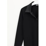 Oroblu Perfect Line Cotton Ondershirt met Polokraag Zwart