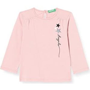 United Colors of Benetton meisjes t-shirt, Roze 223, 3 Maanden
