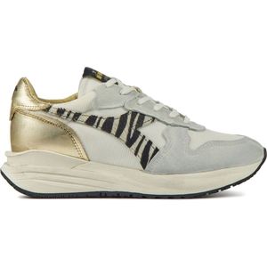 Diadora Sneakers Dames - Lage sneakers / Damesschoenen - Canvas - Venus circ dirty - Zebraprint - Wit combi - Maat 38