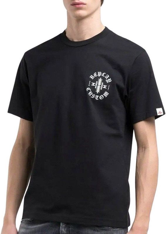 Replay - Custom Print Shirt - Zwart - T-shirt