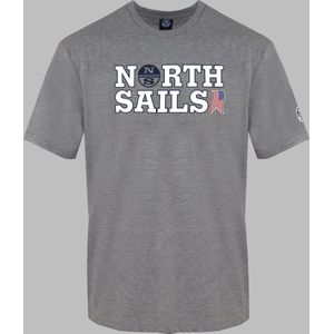 North Sails - T-shirt - Grijs - Katoen - Korte Mouwen