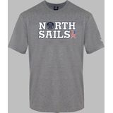 North Sails - T-shirt - Grijs - Katoen - Korte Mouwen