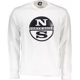 North Sails - Sweatshirt - Wit - Geribbelde Ronde Hals