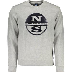 North Sails - Sweatshirt - Wit - Geribbelde Ronde Hals