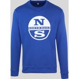 North Sails - Sweatvest - Blauw - Geribbelde Ronde Hals