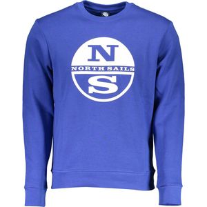 North Sails - Sweatvest - Blauw - Geribbelde Ronde Hals