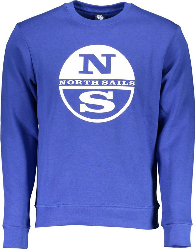 North Sails - Sweatvest - Blauw - Geribbelde Ronde Hals