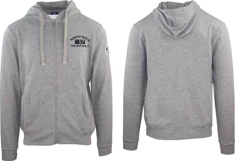 North Sails - Ritshoodie - Grijs - Katoen
