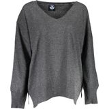 North Sails - V-neck Trui - Zwart - Dames - Wol