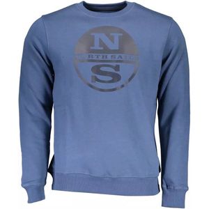 North Sails - Chique Blauw Bedrukt Logo Sweatshirt - Heren - Katoen