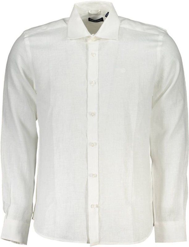 North Sails, Heren, Overhemden, Wit, Maat: S Linnen,