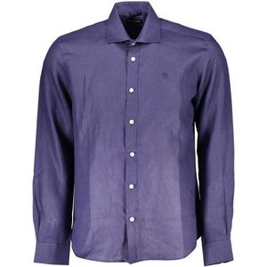 North Sails - Overhemden - Blauw - Linnen - Casual Shirt