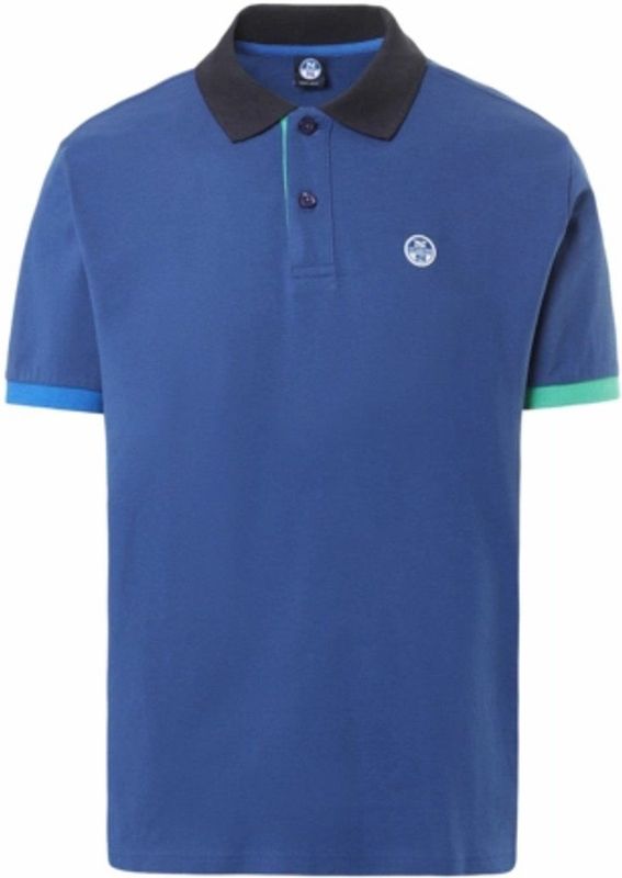 Polo North Sails Men SS Polo Graphic Ocean Blue