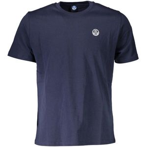 North Sails - Katoenen T-shirt - Blauw - Heren - Logo Detail