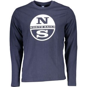 Long Sleeve Tee NSL1245 - Blauw - T-shirt - Katoen - Lange Mouwen