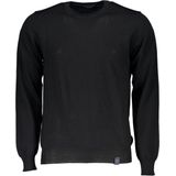 Crew Neck Sweater Classic Style - Zwart - Langsleeve - Geborduurd Logo