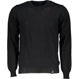 Crew Neck Sweater Classic Style - Zwart - Langsleeve - Geborduurd Logo