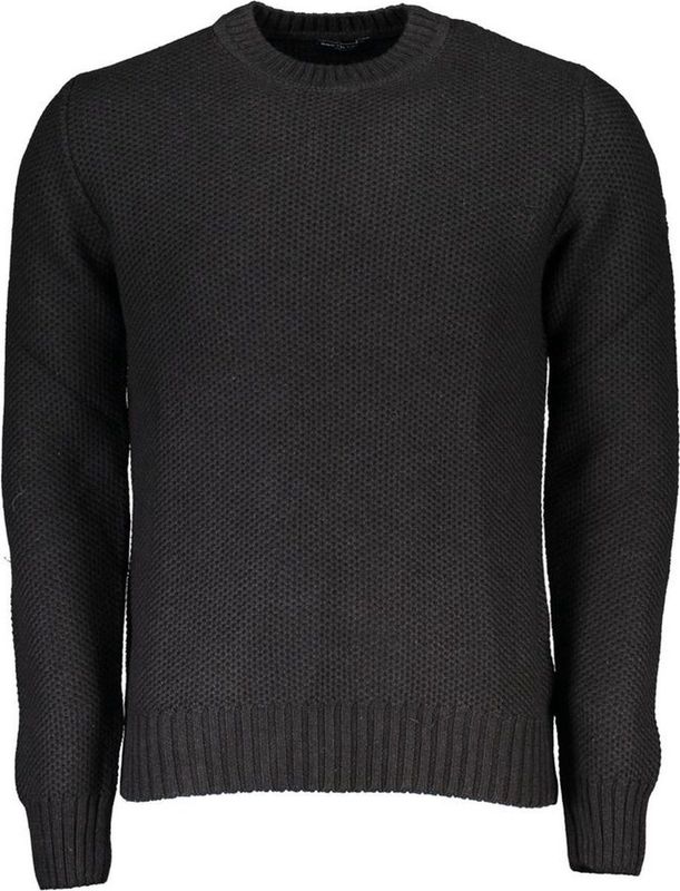 Sweater - Grijs - Waffle Knit Crew Neck