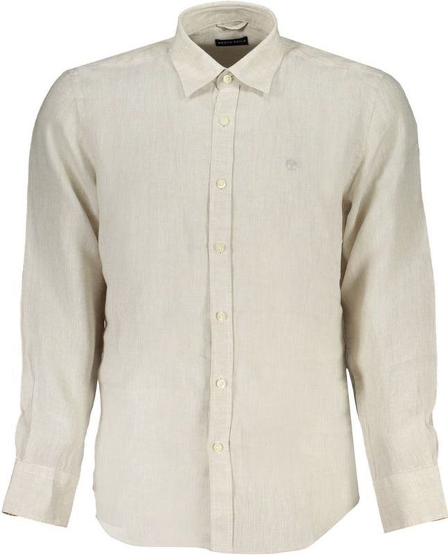 North Sails - Overhemd - Beige - Linnen - Heren
