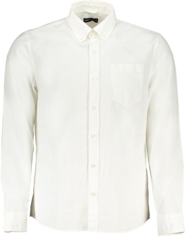 Longsleeve - Wit - Oxford Shirt - Katoen - Regular Fit - Button-down Kraag
