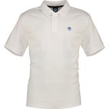 North Sails - 692451 - Poloshirt - Wit - Korte Mouwen - Biologisch Katoen - Duurzaam