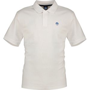 North Sails - 692451 - Poloshirt - Wit - Korte Mouwen - Biologisch Katoen - Duurzaam