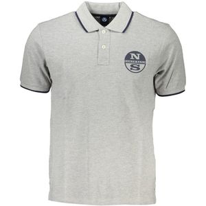 Poloshirt - Grijs - Katoen - Korte Mouwen - 2 Knopen