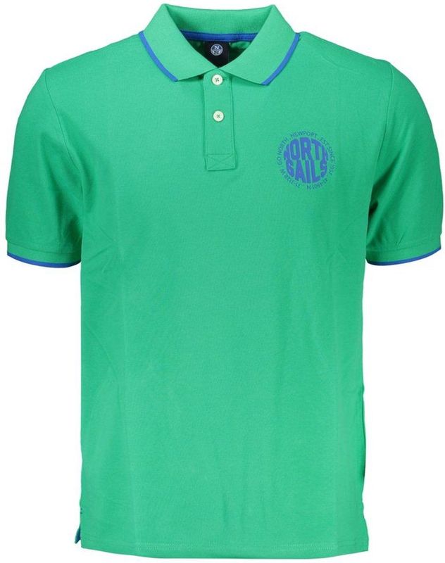 North Sails - Groen Katoenen Poloshirt - Heren - Met Print