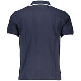 Classic Fit - Poloshirt - Blauw - Korte Mouwen - 2 Knopen - Stijlvolle Print