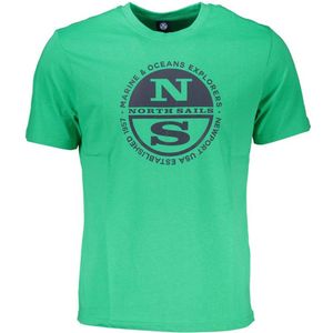 North Sails - T-shirt - Groen - Katoen - Korte Mouwen