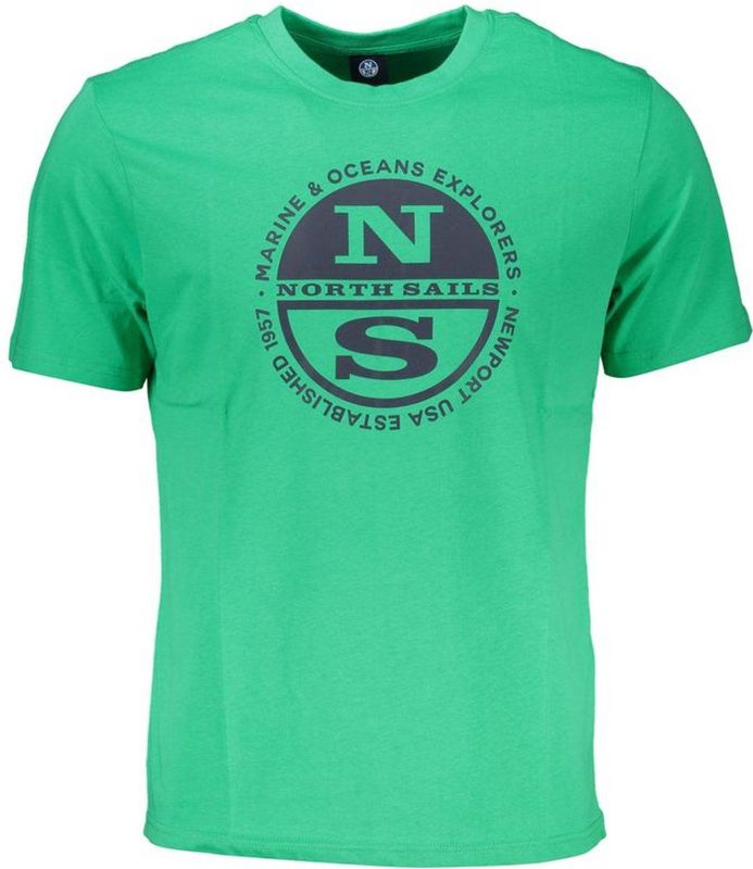 North Sails - T-shirt - Groen - Katoen - Korte Mouwen