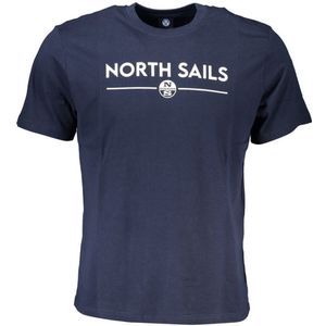 TShirt - Blauw - T-shirt - Katoen - Korte Mouwen - Crew Neck