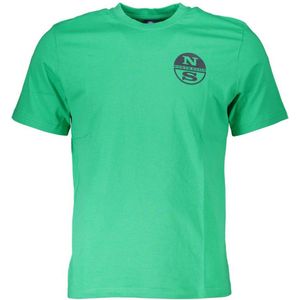 T-shirts - Groen - Katoenen T-shirt - Korte Mouwen - Voor Heren