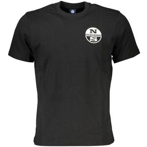 North Sails - T-shirt - Zwart - Heren - Katoen - Bedrukt Logo